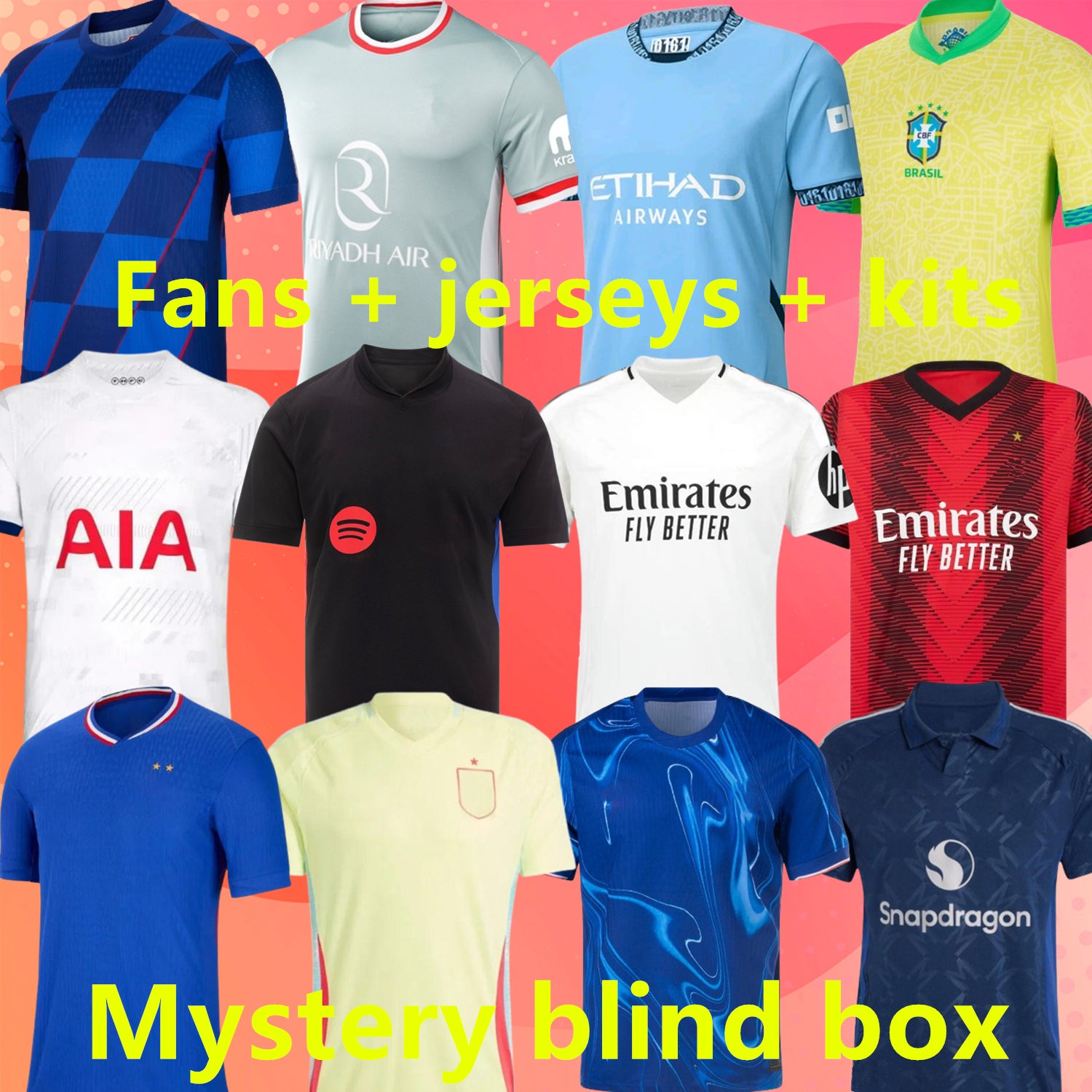 Mystery Box Football Retro National Club Team Any pants Blind box gift Player football jerseys hand-picked random men kids kit