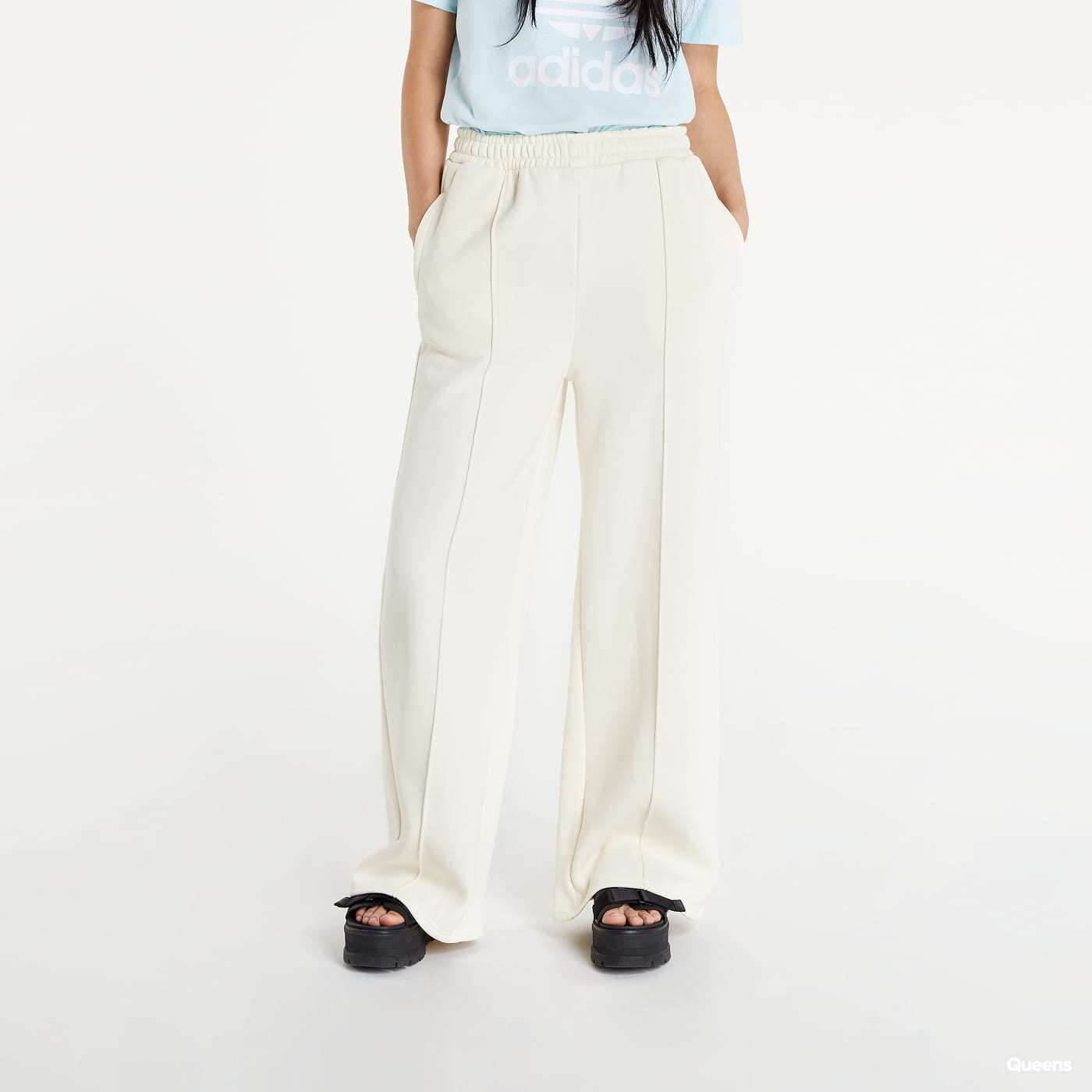 Spodnie Urban Classics Ladies Straight Pin Tuck Sweat Pants Cream S