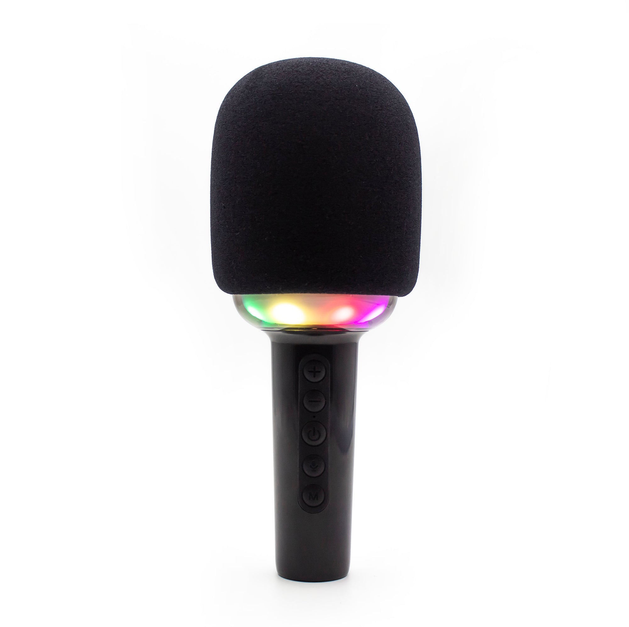 Bluetooth Karaoke Microphone with RGB Lights & Voice Changer - Black