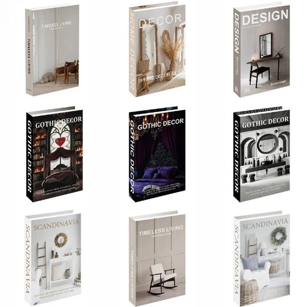 Scandinavia Decorative Books Storage Box Open Paris Book Home Decor Coffee Table Bedroom Gothic Interior Decoration 250211