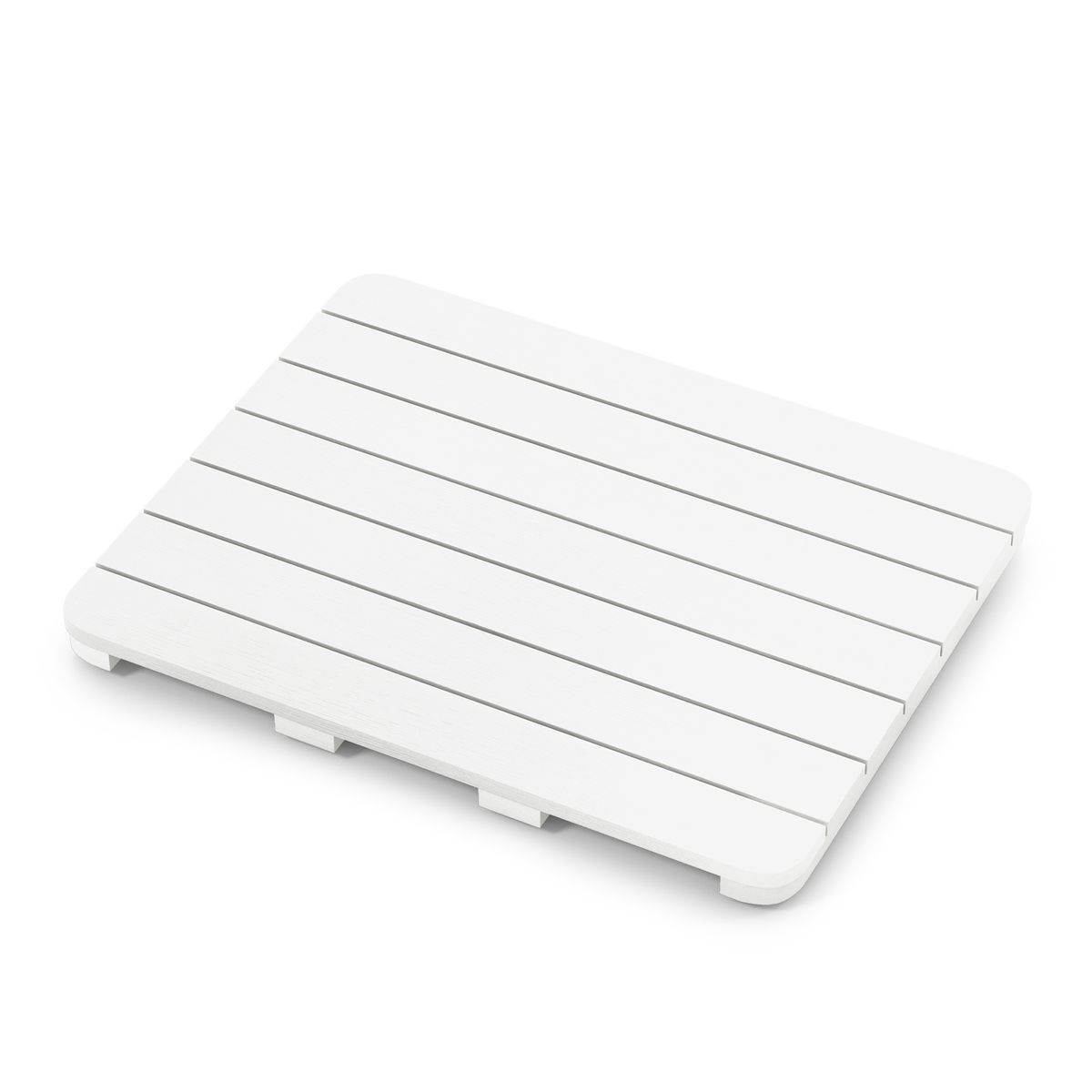 Slatted HIPS Spa Shower Mat  - Bath Mat-White