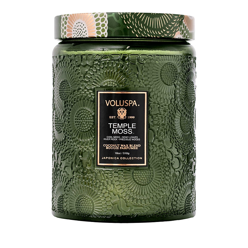 Voluspa Temple Moss Large Jar Candle, 18 oz.