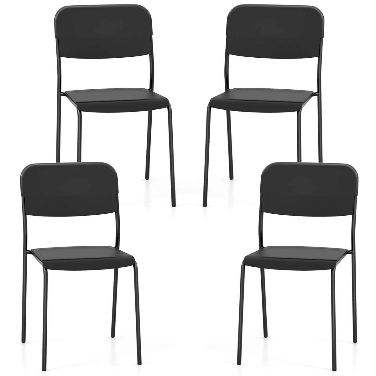 Modern Dining Chairs (Set of 4) - Dining Chairs Black