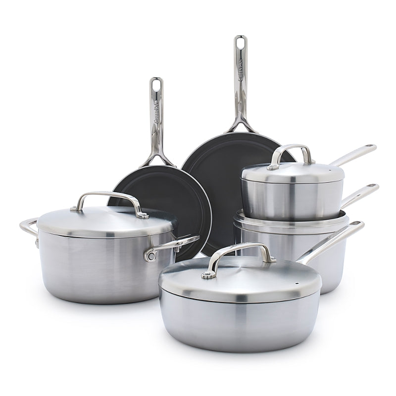 GreenPan GP5 Stainless Steel 10 Piece Cookware Set
