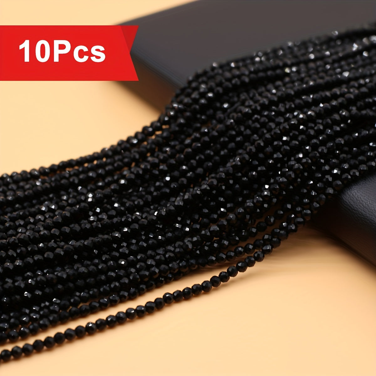 TEMU 10 Strands 2mm-3mm Multi- Crystal Beads - Glossy Finish Bohemian Making Supplies For Bracelets, Necklaces, Fashion Accessories - Teacher's Day,