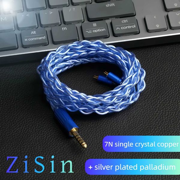 ZiSin-43 4-core Litz HIFI headphone upgrade cable with 3.5-2.5-4.4mm MMCX 0.78 2pin suitable for MK4 2 Blessing3 variant Y250207