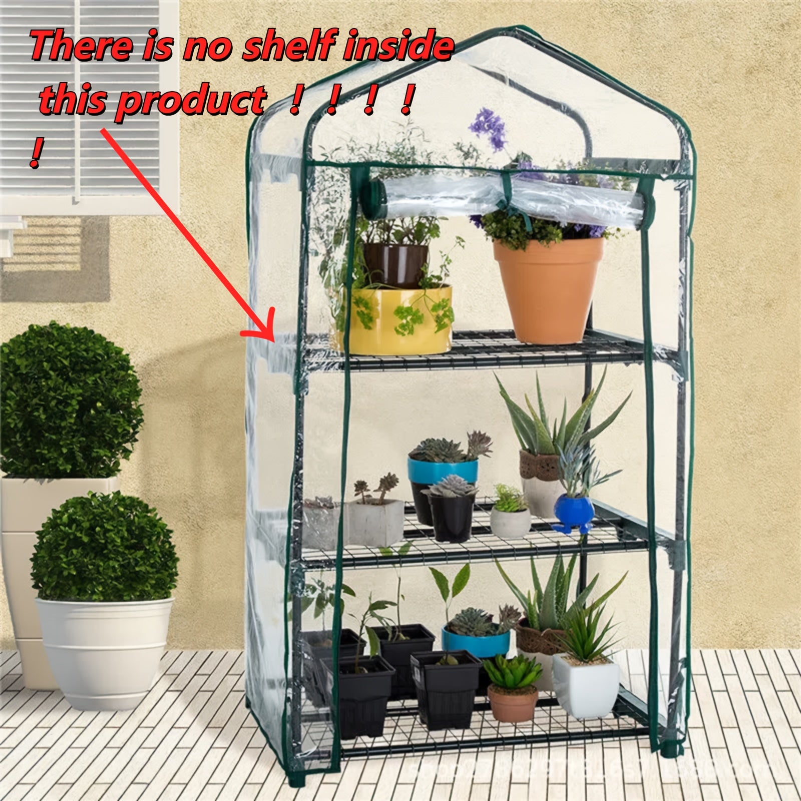 TEMU Mini Portable Outdoor Or Backyard Flower Plants Gardening Greenhouse (no Shelf)