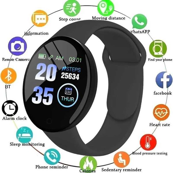 D18 smartwatch with circular color screen multi sport mode call information reminder photo capture music smart bracelet D20 X241226