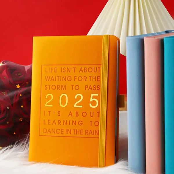 2025 One Day One Page Daily Planner 12 Months A5 Agenda Notebook Weekly Time Management Plan Diary Notepad 250110