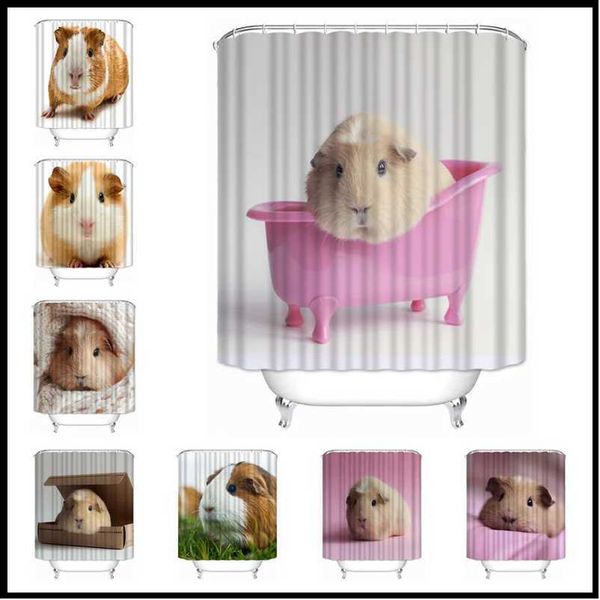 Musife Custom High Quality guinea pig Shower Curtain Waterproof Bathroom Polyester Fabric Bathroom Curtain M240824