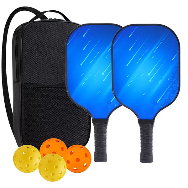 High-Performance Fiberglass Pickleball Paddle for Competitive Outdoors Games 2 Paddle & 4 ball & 1 bag 9931