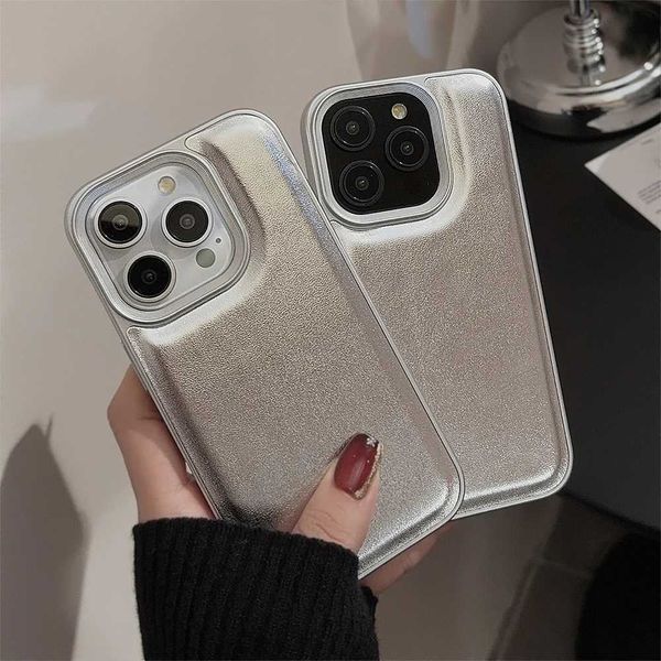 For Suitable for iPhone 11 12 15 Pro 13 14 Pro Max shockproof leather solid color large phone case X241014