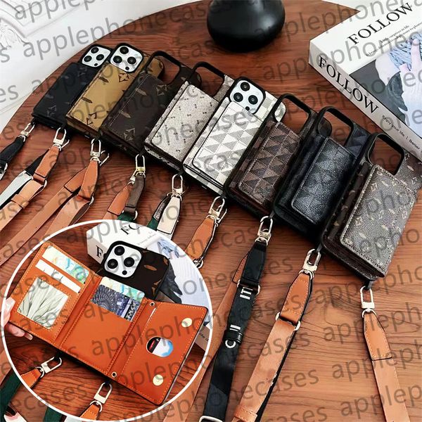 Card Holder Crossbody Phone Case Designer iPhone Case for Apple iPhone 15 Pro Max 14 13 12 Pro Max 15 Plus 14Plus 14promax 13promax Luxury B
