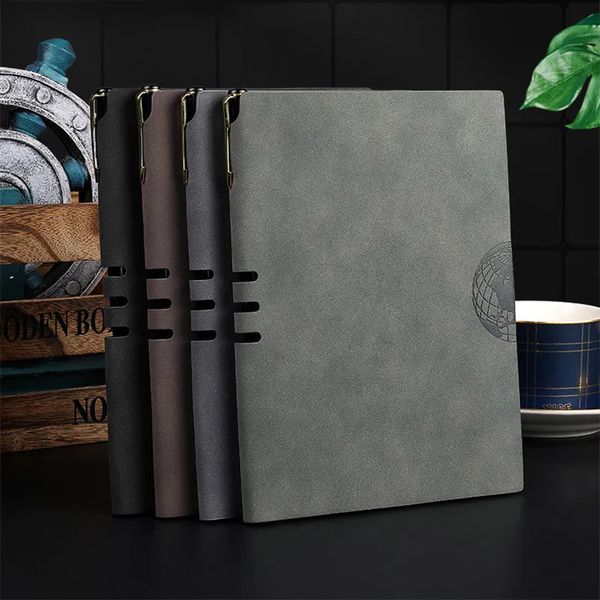 Agenda Organizer Hardcover Note Book Office School Supply PU Leather A5 Notebook Notepad Diary Business Journal Planner 241223