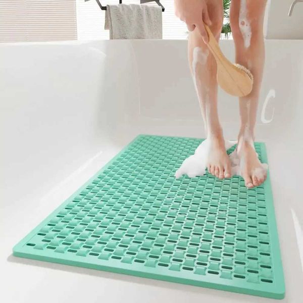 Anti-Slip Bath Rug TPE Bathroom Massage Foot Mat Shower Room Floor Mat Suction Cup Anti-Skid Mat Washroom Accessories Hot SaleC241227