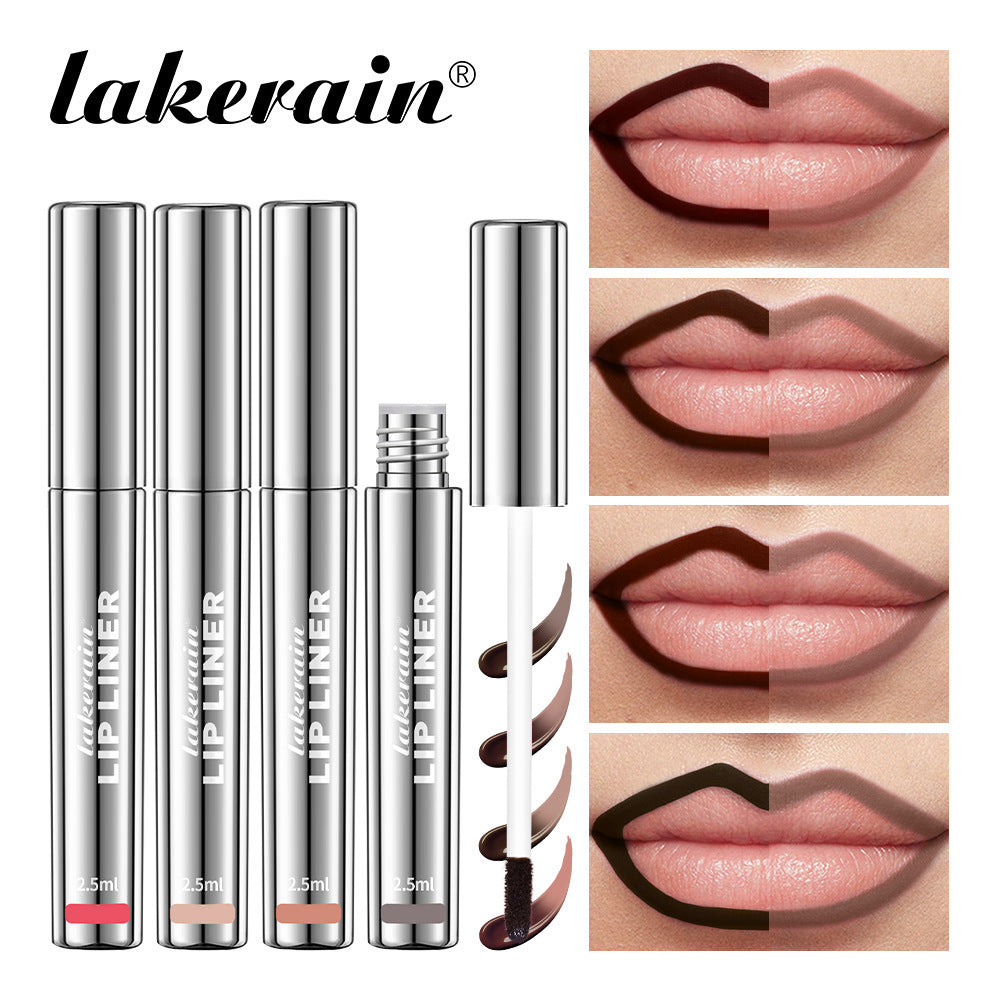 4Colors Peel Off Liner Waterproof Long Lip Stick Lasting Makeup Liquid lipliner Containing Hyaluronic Acid Vitamin 2.5ml X250716