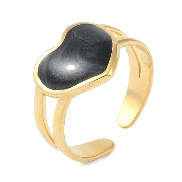 Bagues de manchette en forme de cœur en acier inoxydable 304 avec placage ionique (IP)