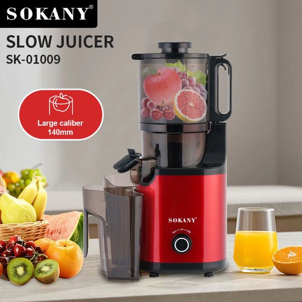 Cold Press Juicer Slow Chewer 140mm Large Bore Feed Suitable for Whole Fruits and Vegetables Easy To Clean 250113