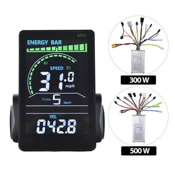 350wElectric Bike Scooter Brushless Controller 24V-36V-48V Electric Bike Colorful LCD Display Meter Electric Bike Kit Part