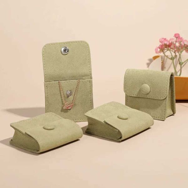 20 pieces of green ultra-fine fiber jewelry bags button bags customized earrings now packaged in envelopes brooches rings giftsX240831