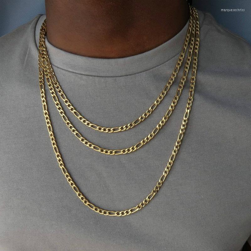 Chains Fashion Chain Men Necklace Choker Hip Hop Gold Color Stainless Steel Long Punk For Women Neck Jewelry Gift