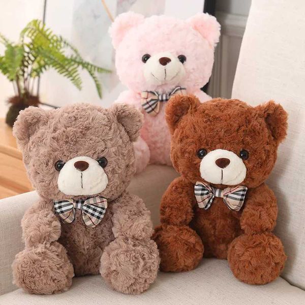 Plush Dolls 25cm Cute Cartoon Little Teddy Bear Plush Toys Stuffed Soft Animals Dressing up Doll For Girls Kids Nice Surprise Birthday Gifts