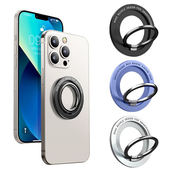 Rotatable Magnetic Phone Ring Holder for iPhone 15 14 13 12 11 for Mag Safe Accessories Adjustable Finger Ring Stand For Magnet Case