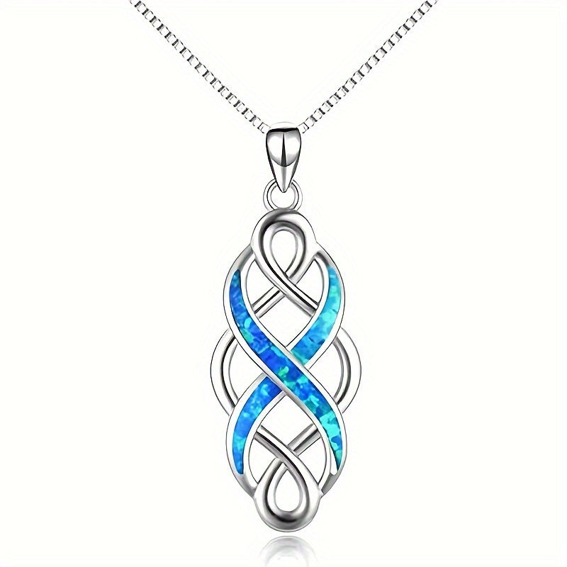 TEMU Stylish Celtic Knot Pendant Necklace Elegant Bridal Wedding Accessory Women's Casual Attire Necklace