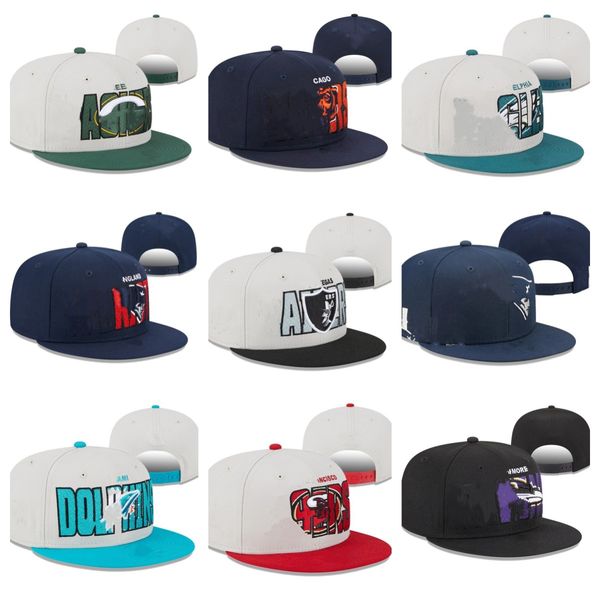 Wholesale All team Logo Snapbacks hats Designers hat baseball Embroidery Flat Cotton football Basketball Adjustable cap Mesh Beanies Fitted