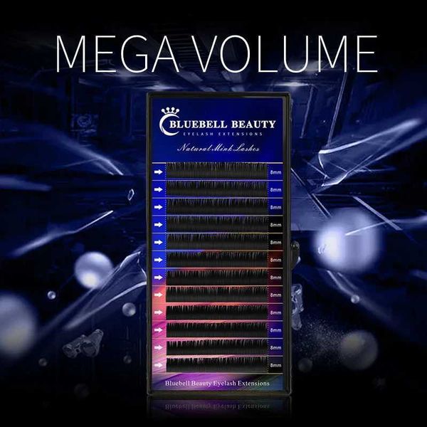 False Eyelashes Bluebell Beauty full size 8-15mm personal eyelash extension matte black Russian volume eyelash silk long-short-low eyelashes