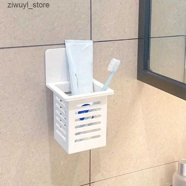 Toothbrush Holders Wall mounted toothbrush holder drainage rack self-adhesive toothbrush holder storage rack bathroom daily necessities orga
