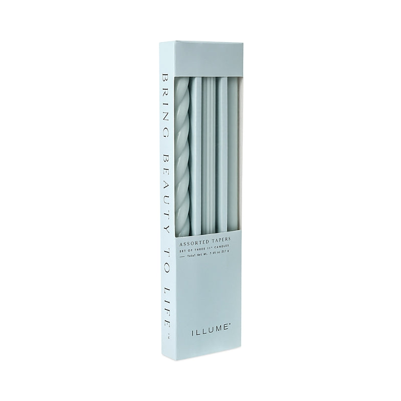 Illume Assorted Light Blue Candle Tapers 3-Pack, 7.65 oz.