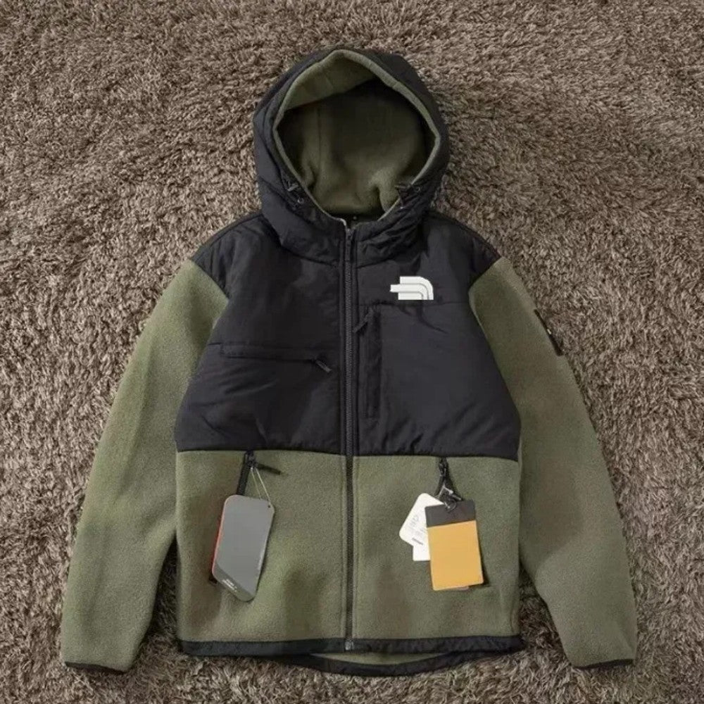 Men Polar Jacket Designer Fleece Hooded Jacket Leisure Thickened Collar Cotton Cardigan Fashion Outdoor Sport Windbreaker Warm Coat Tops