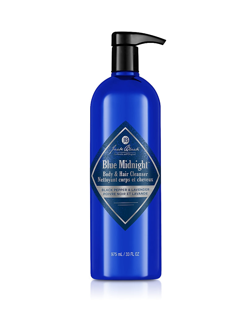 Jack Black Blue Midnight Body & Hair Cleanser with Black Pepper & Lavender 33 oz.