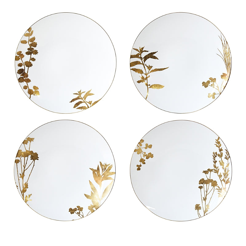 Bernardaud Vegetal Or Assorted Dinner Plates, Set of 4