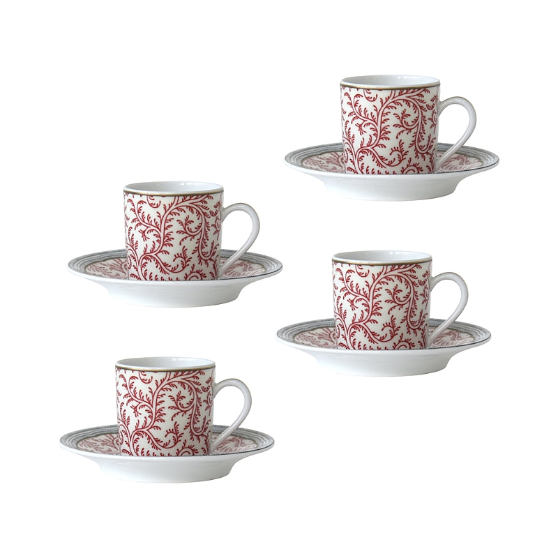 Bernardaud Braquenie Espresso Cup & Saucer, Set of 4