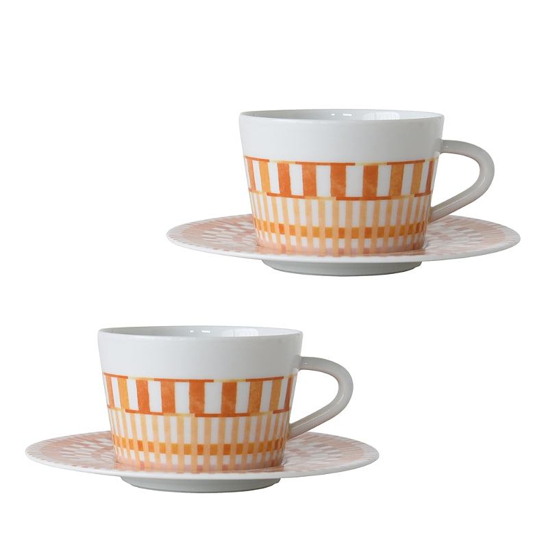 Bernardaud Terra Rosa Tea Cup & Saucer, Set of 2
