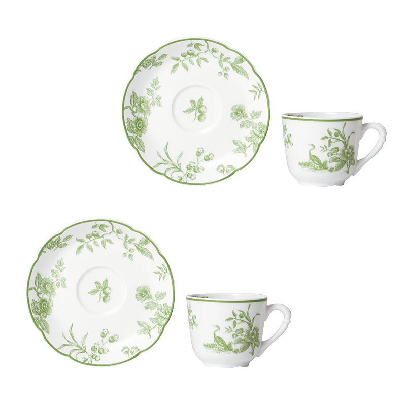 Bernardaud Albertine Espresso Cup & Saucer, Set of 2