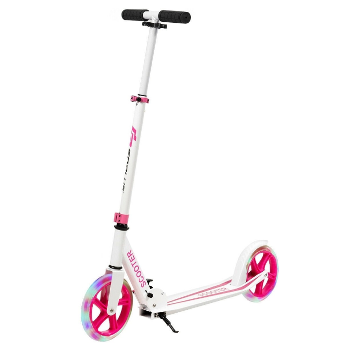 Kids' Folding Kick Scooter with LED Wheels - Pink