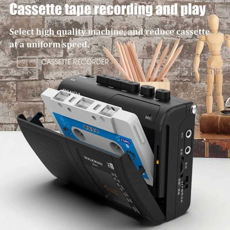 Radio Mini Portable AM-FM Radio Retro Cassette Music Player Walkman Tape Recorder With Powerful Loudspeaker Support Headphone Play