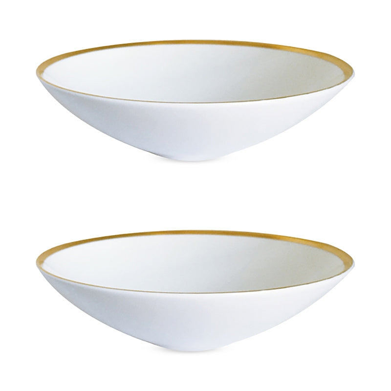 Twig New York Golden Edge 8 Soup Pasta Bowl, Set of 2