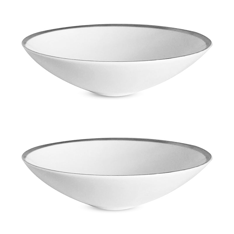 Twig New York Platinum Edge Soup-Pasta Bowl, Set of 2