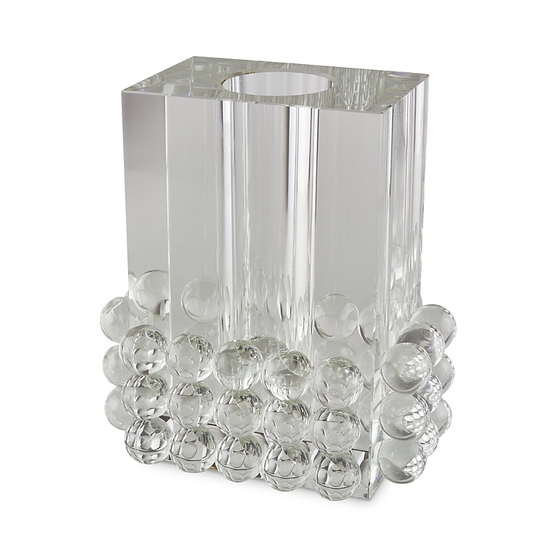 Tizo Crystal Glass Rectangle Balls Square Vase