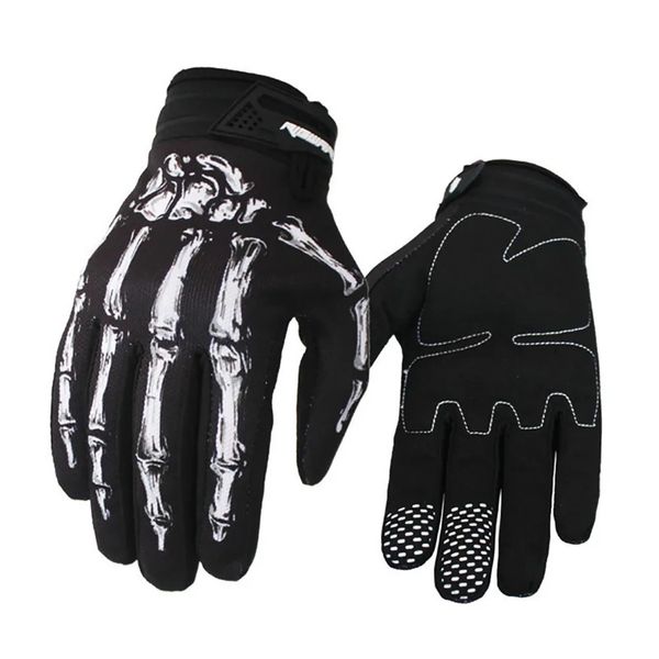 Skeleton Riding Gloves Fashion Non-slip Breathable Wear-resistant Long-finger Bicycle Motorcycle Fitness Outdoor Sports Equipmen 241219