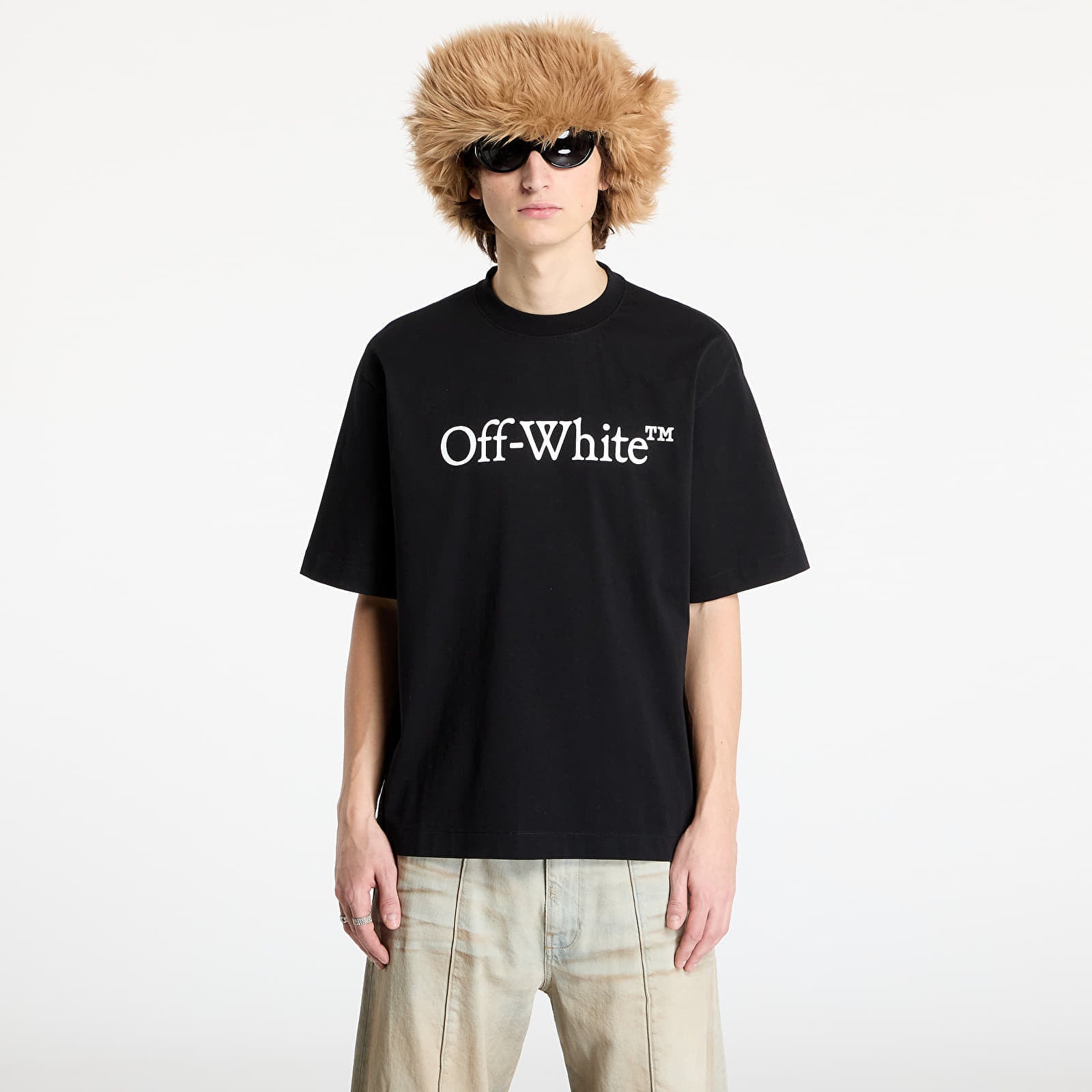 T-shirt Off-White Big Bookish Skate S-S Tee Black White XL