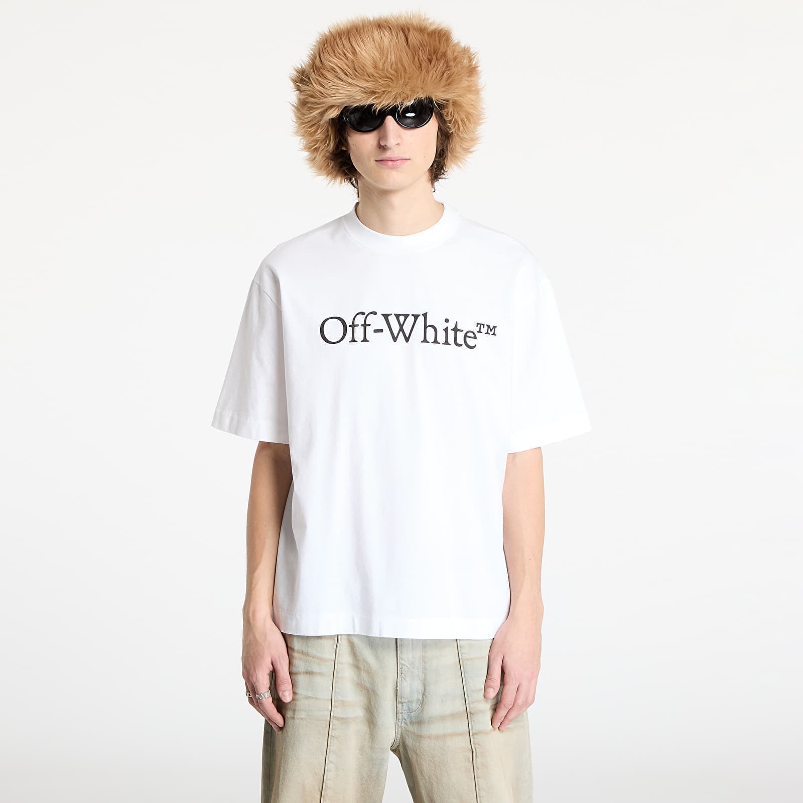T-paita Off-White Big Bookish Skate S-S Tee White Black XL