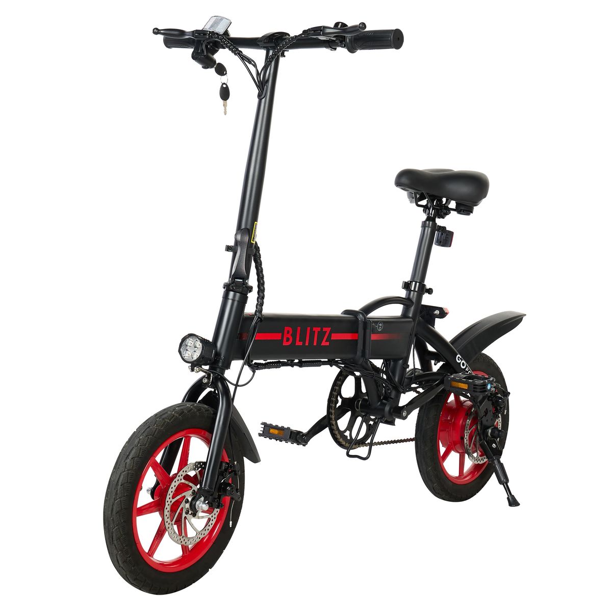 GoPowerBike GoBlitz Compact Foldable E-Bike - Black