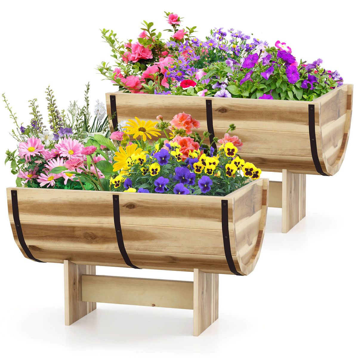 Outdoor Wooden Planter Box - Wooden Planter-2