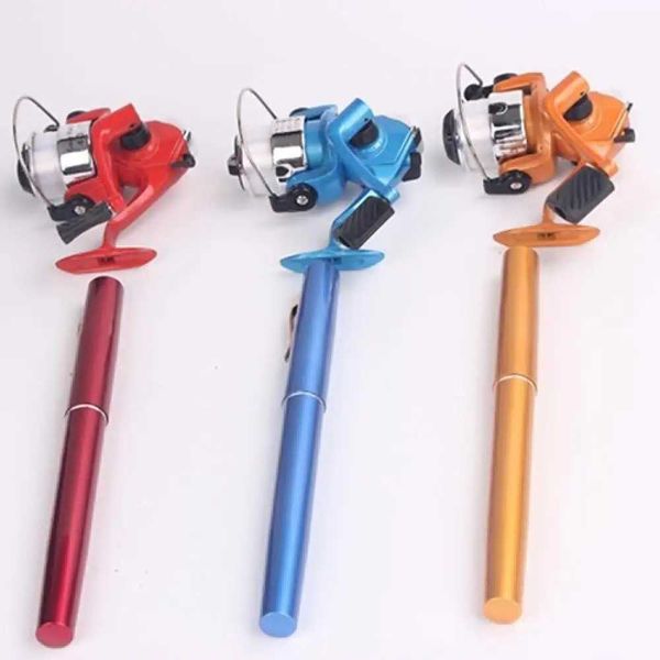 1 Set Mini Pen Fish Rod with Fishing Reel Telescopic Pocket Rod Mini Ice Fishing Pole Outdoor Portable Fishing Accessories GearXJ241219
