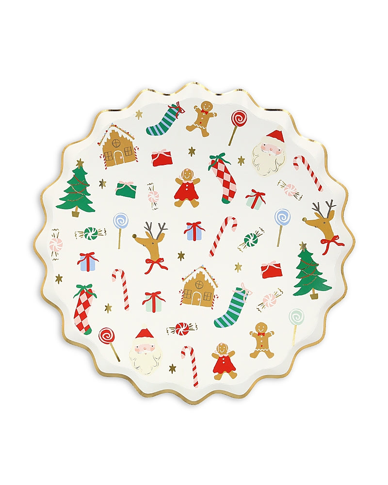 Meri Meri Jolly Christmas Dinner Plates, Set of 8
